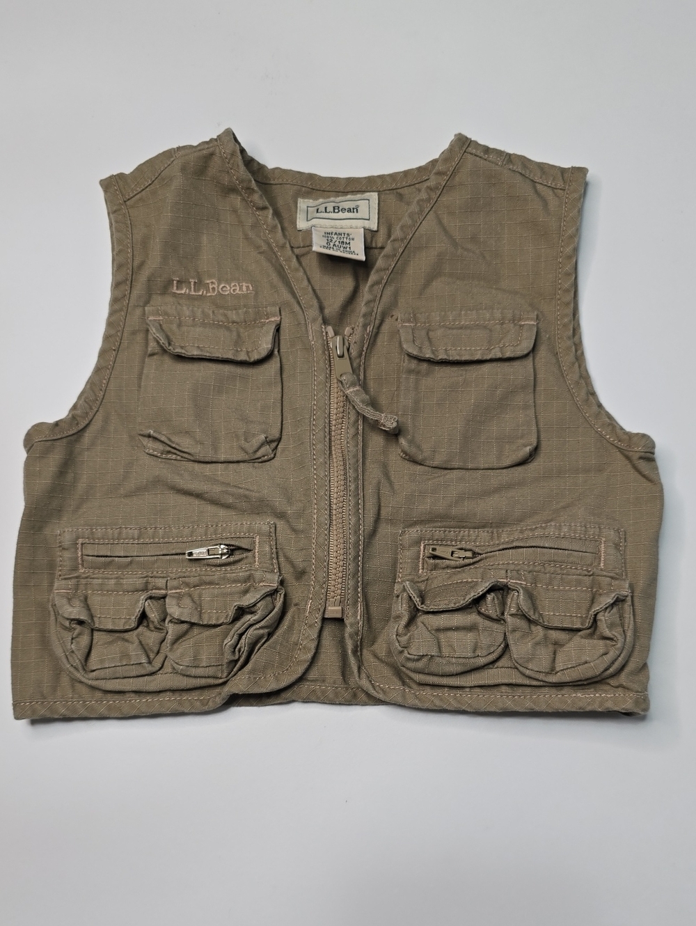 L.L.Bean Tan Multi-Pocket Utility Vest